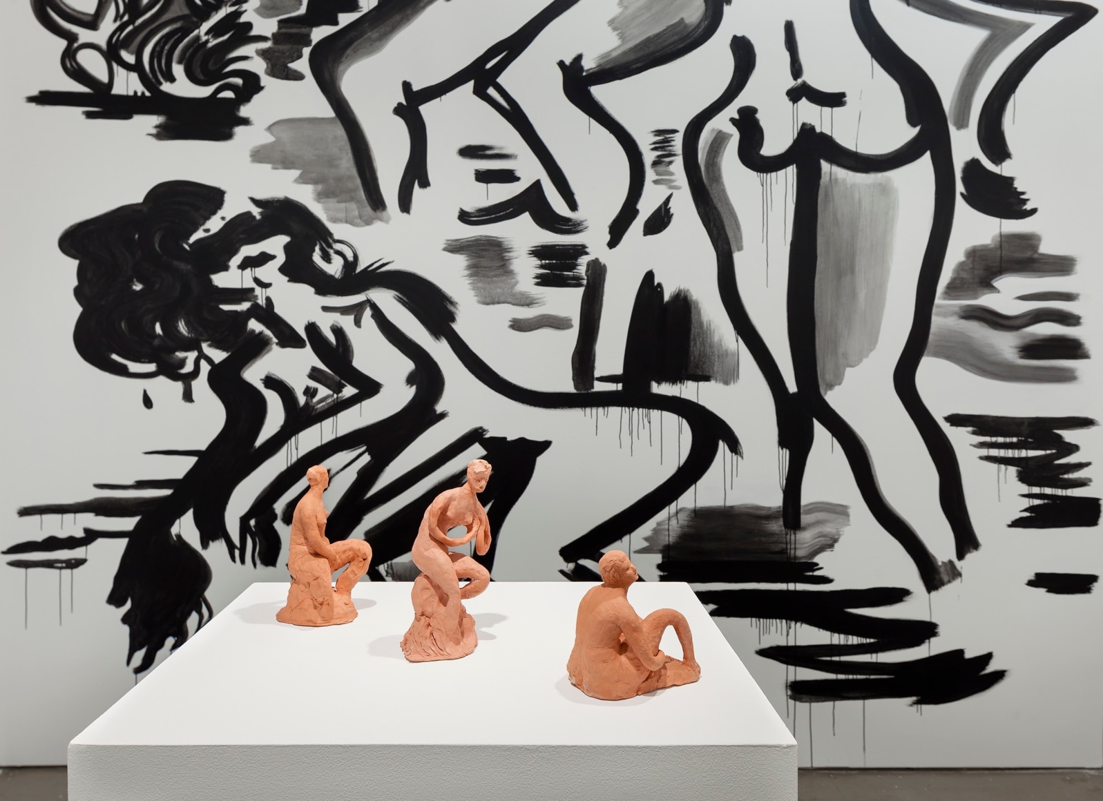 Installation of sculptures and paintings