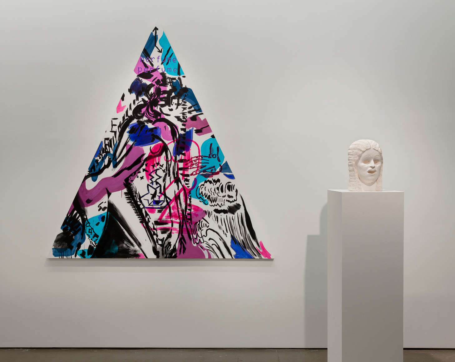 Installation of sculptures and paintings