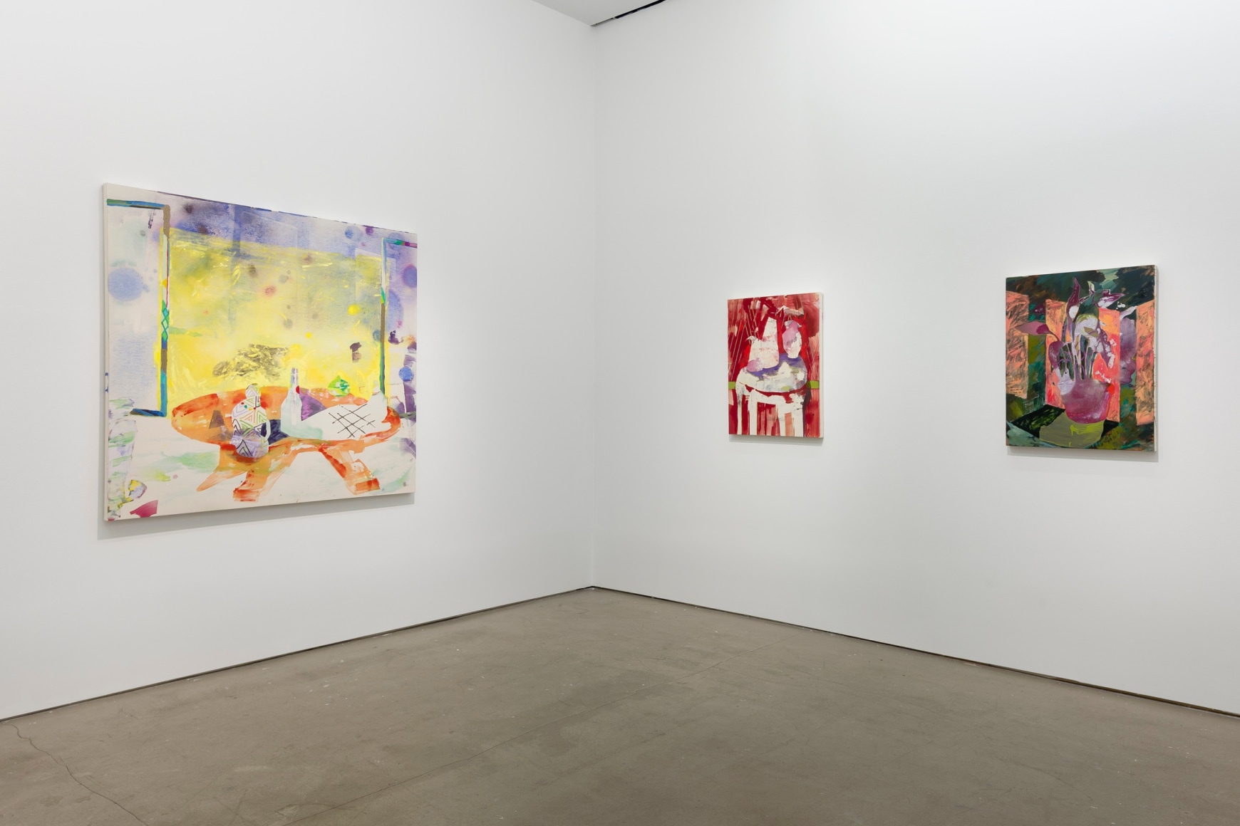 Installation of paintings by Angelina Gualdoni