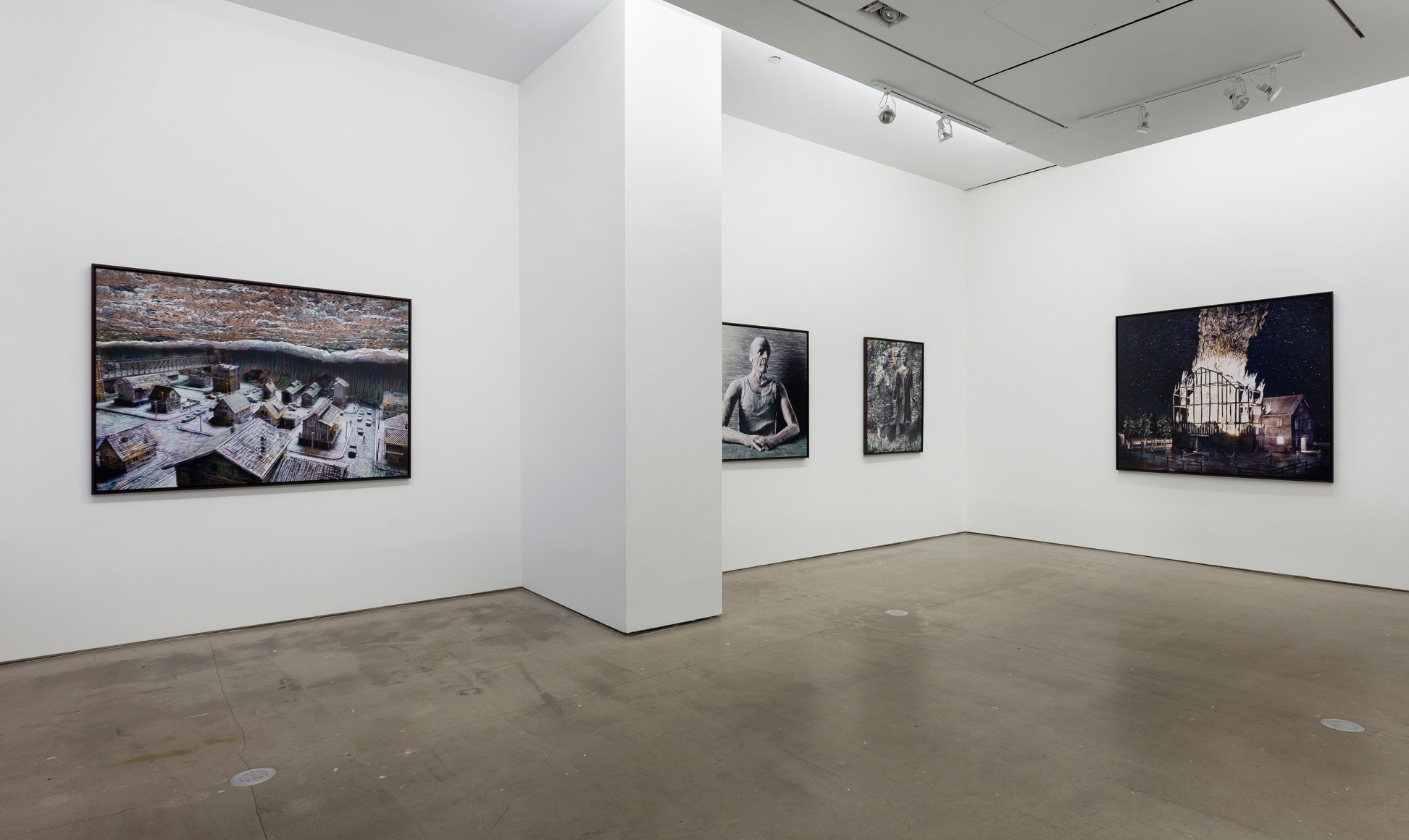 Installation of digital prints by Jasper de Beijer