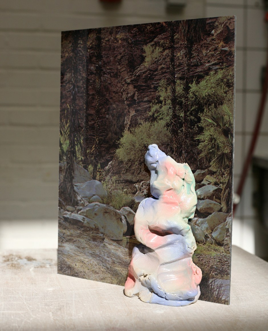 Print on dibond and ceramic piece by Marjolijn de Wit