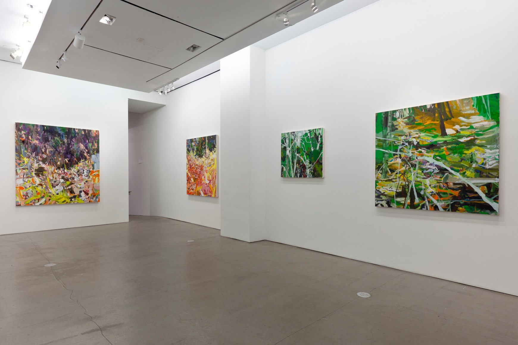 installation of paintings by Allison Gildersleeve