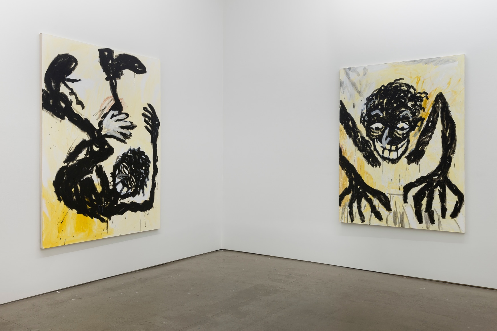 installation of paintings by Ricardo Gonzalez