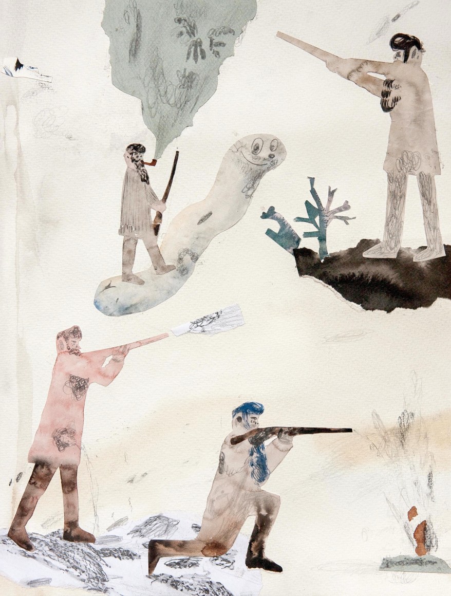 collage work on paper