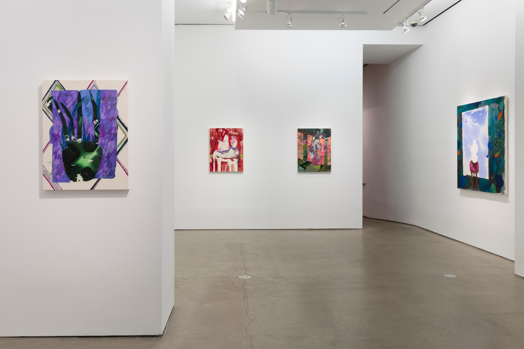 Installation of paintings by Angelina Gualdoni