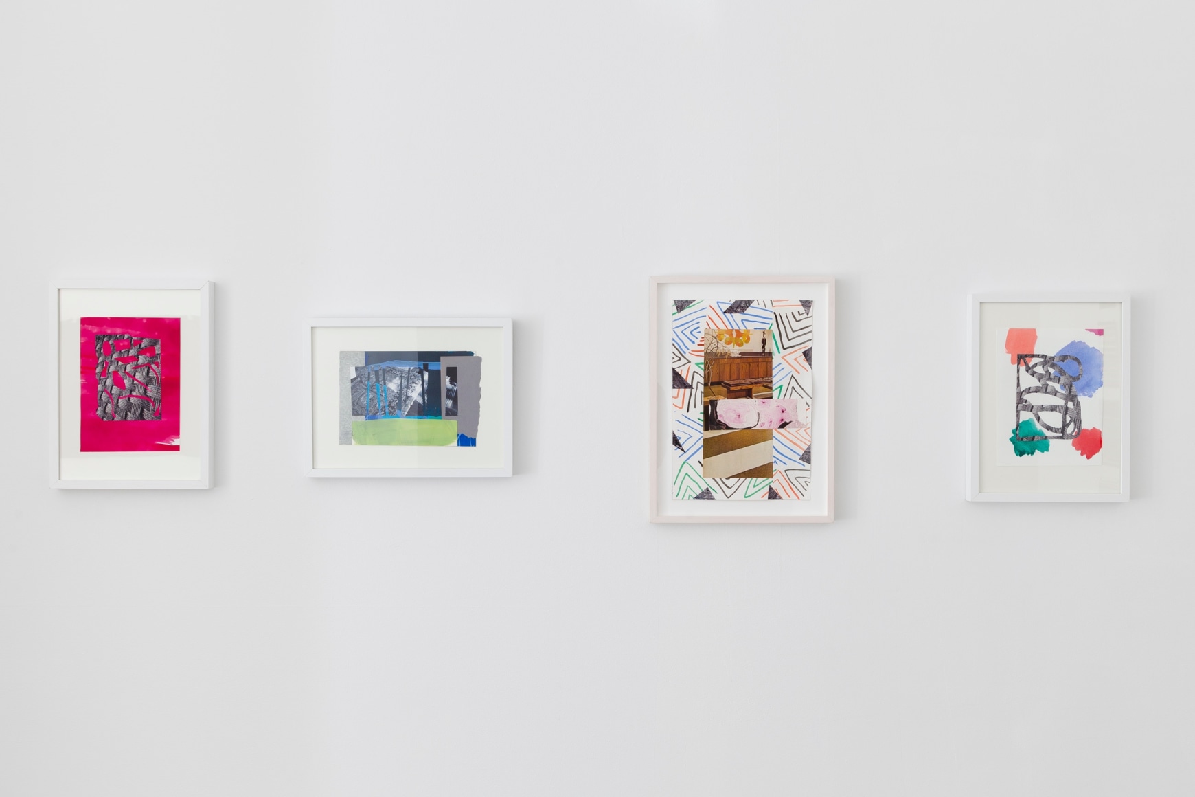 Installation of framed works on paper