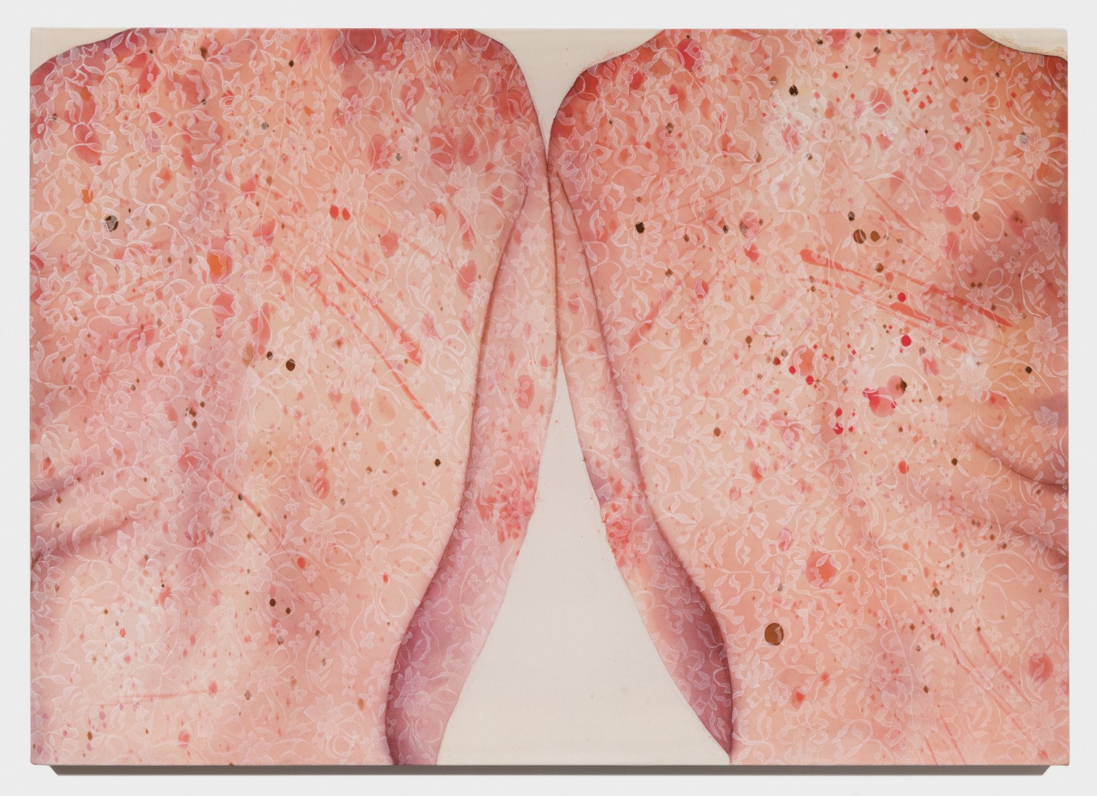 Dye and embroidery on canvas by Katarina Riesing