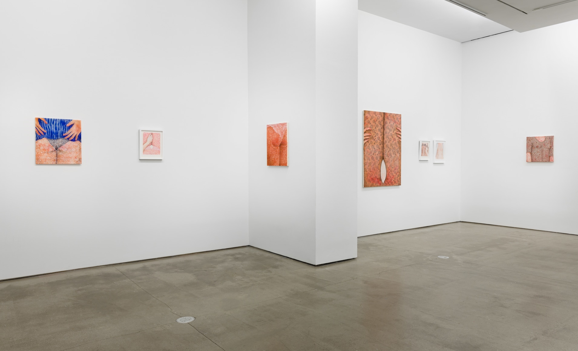 Installation view of exhibition Katarina Riesing, "Razor Burn"