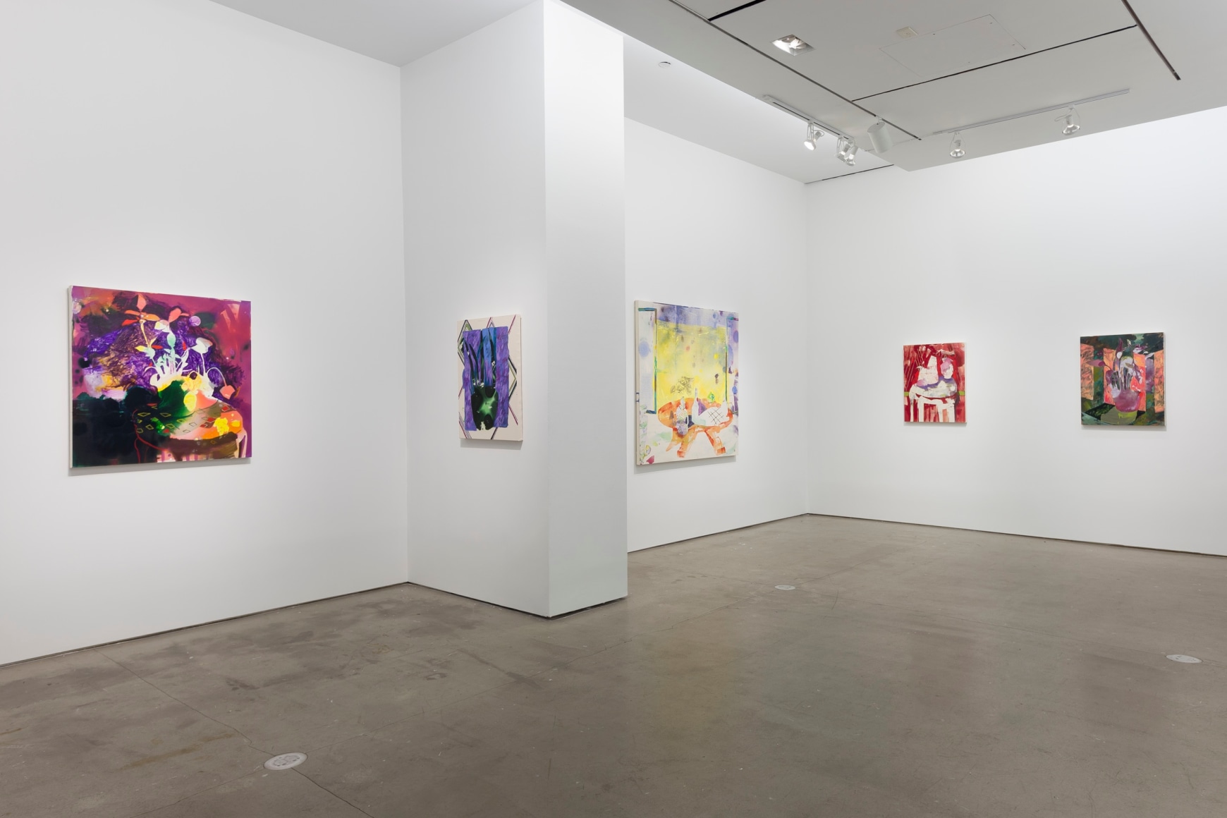 Installation of paintings by Angelina Gualdoni