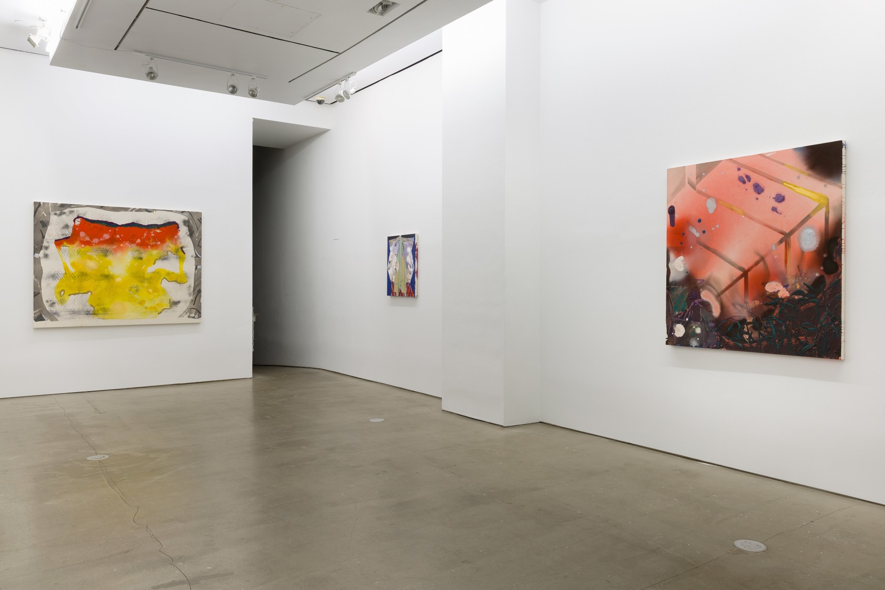 Installation of paintings by Angelina Gualdoni