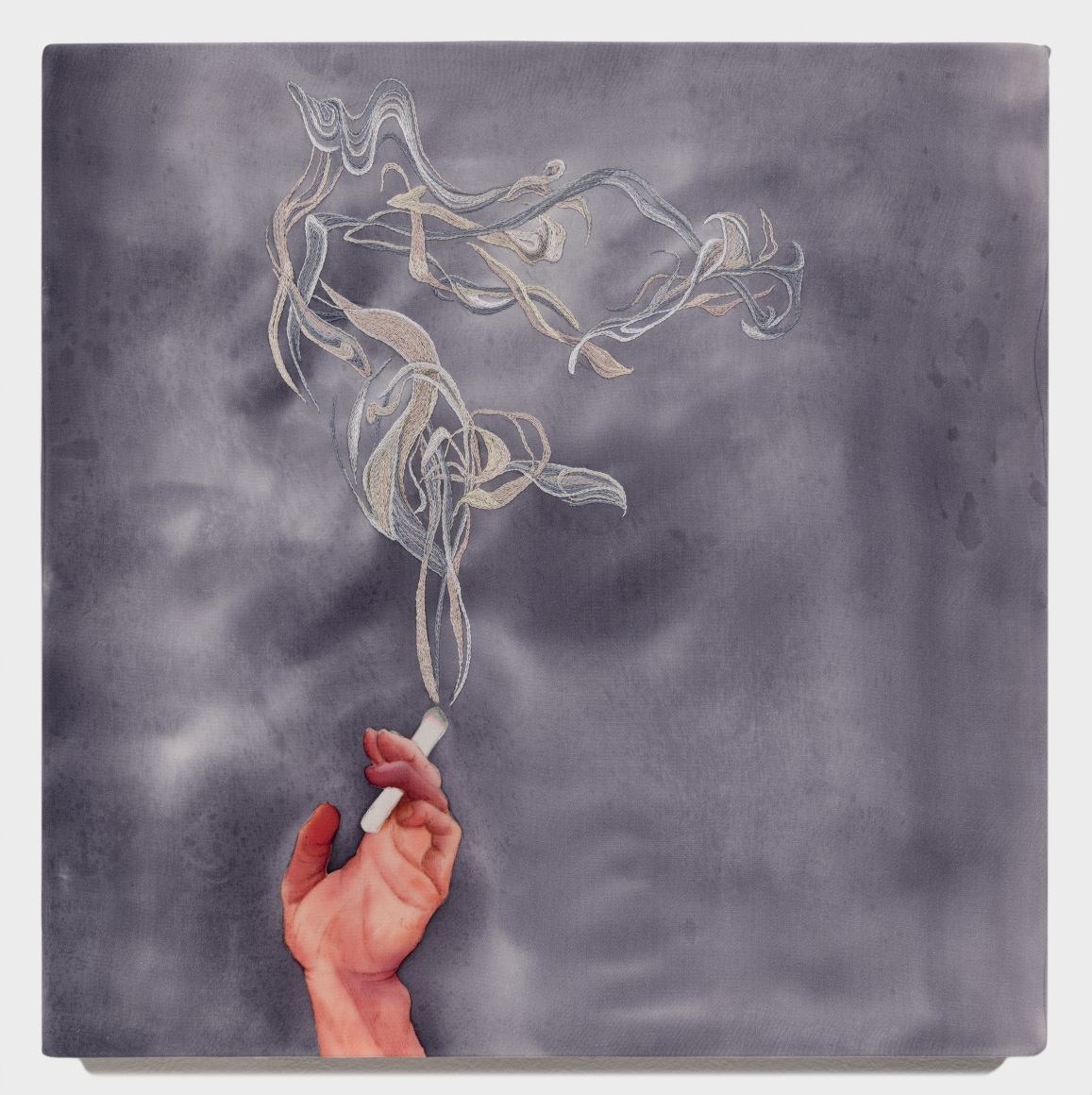 Embroidery and dye on silk by Katarina Riesing