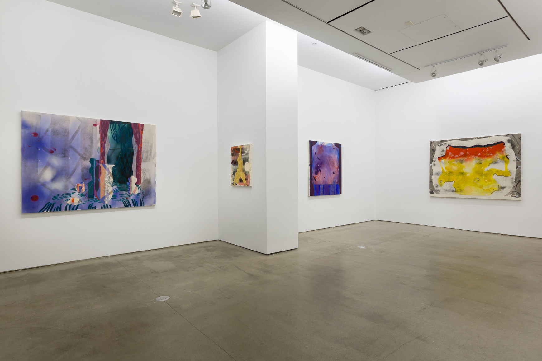 Installation of paintings by Angelina Gualdoni