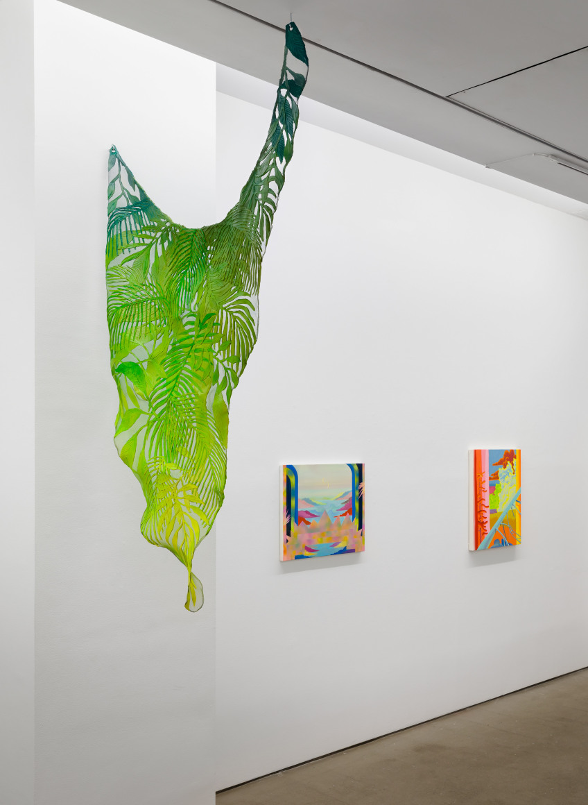 Installation view of &quot;Plastic Garden&quot;, a group exhibition of painting and sculpture