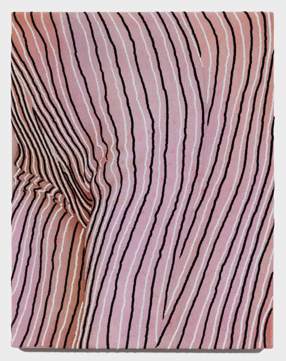 Dye and embroidery on canvas by Katarina Riesing