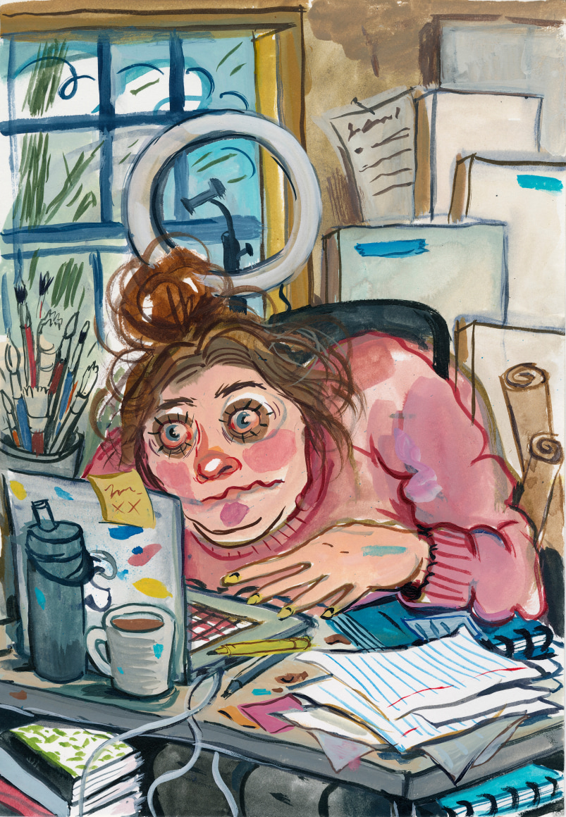 Work on paper by Rebecca Morgan