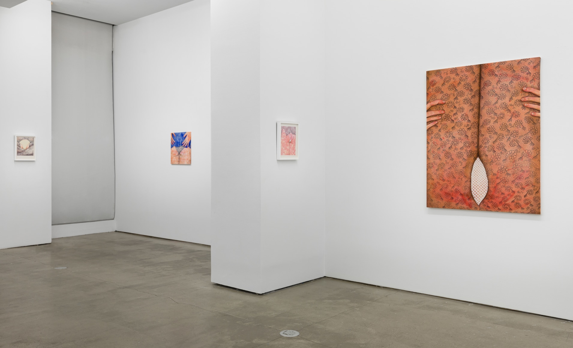 Installation view of exhibition Katarina Riesing, "Razor Burn"