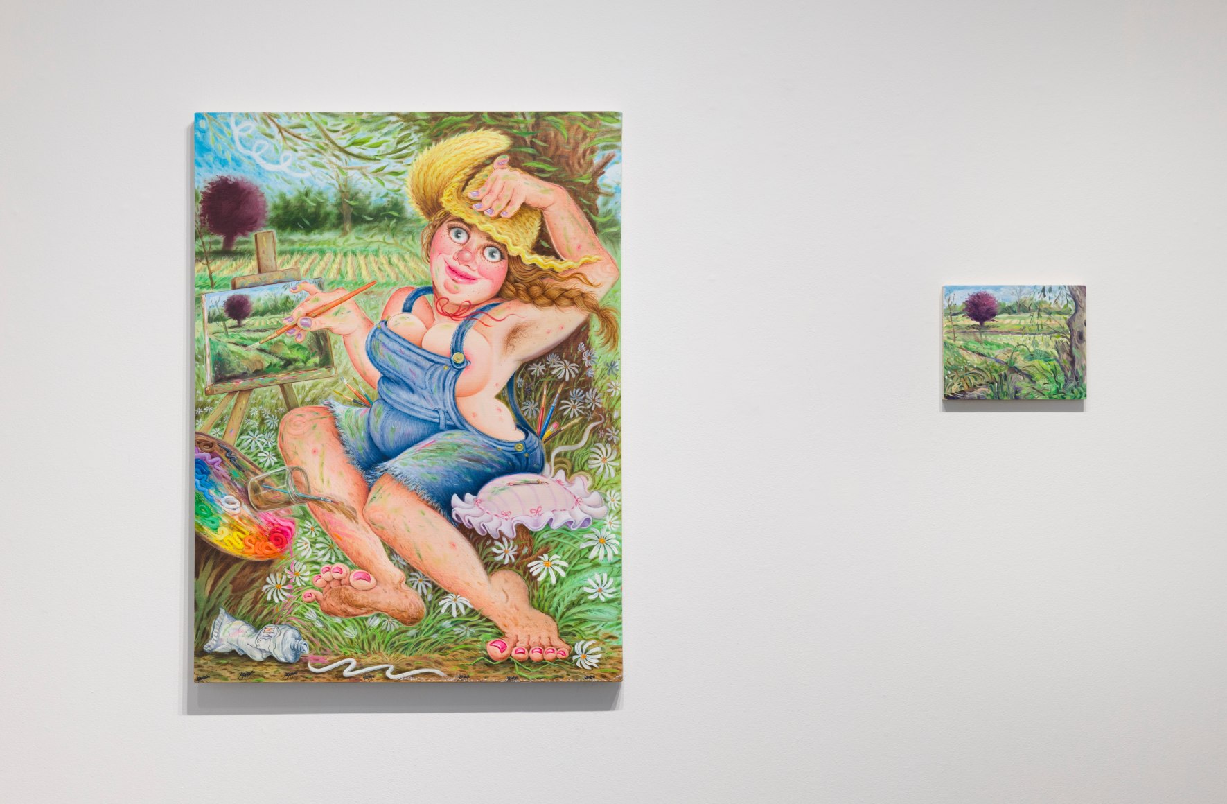 Installation view of Rebecca Morgan "Over the Hill"