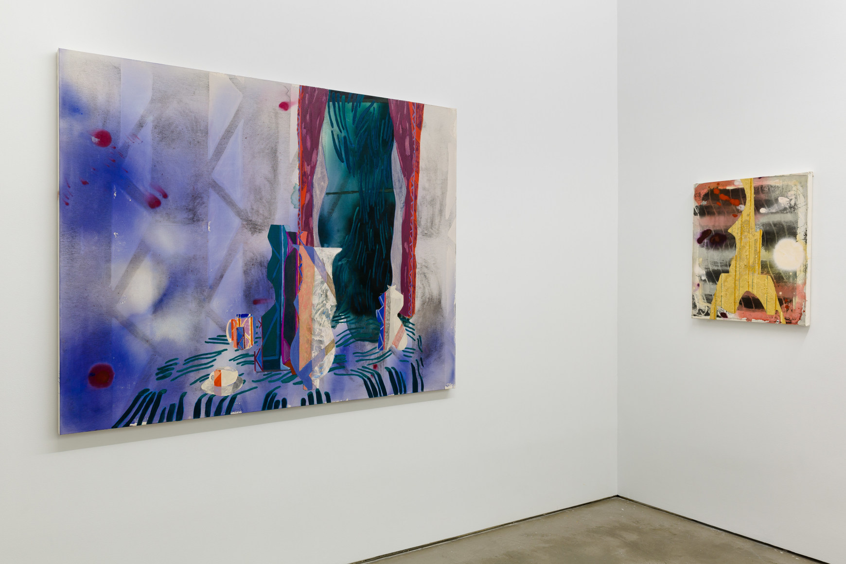 Installation of paintings by Angelina Gualdoni