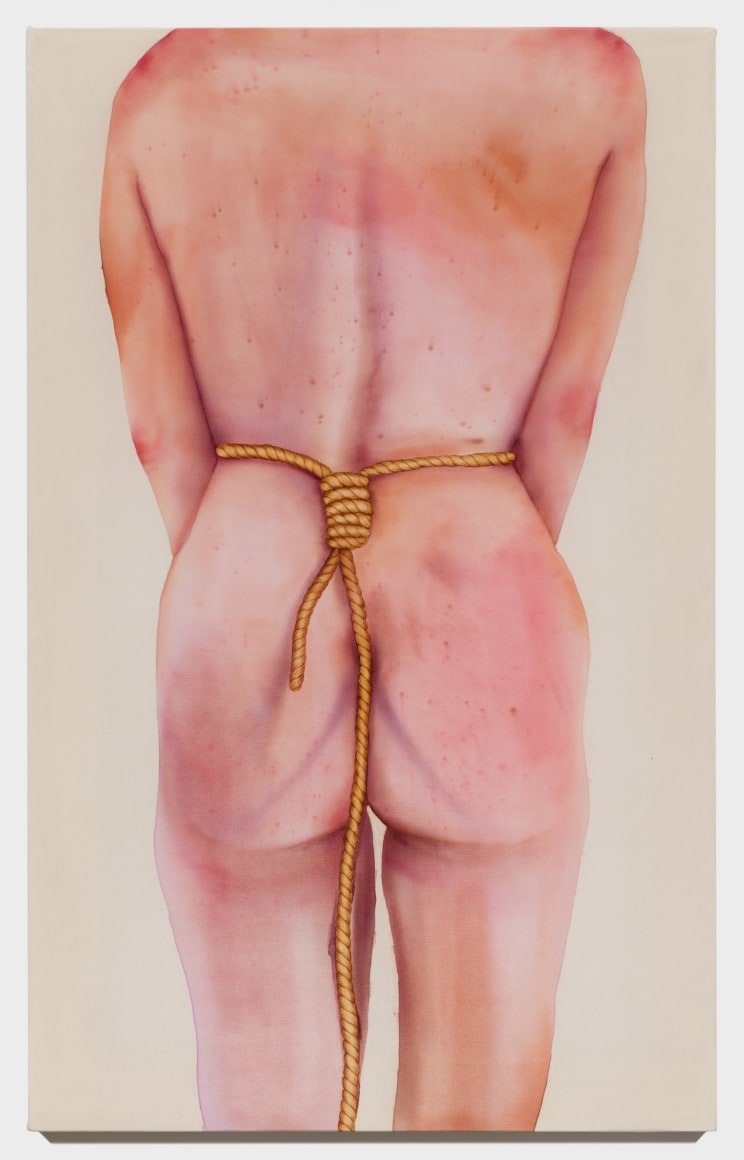 Dye and embroidery on canvas by Katarina Riesing