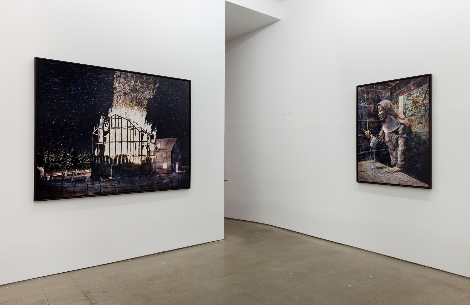 Installation of digital prints by Jasper de Beijer