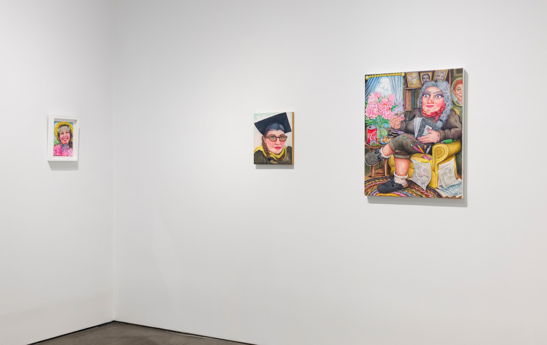 Installation view of Rebecca Morgan "Over the Hill"