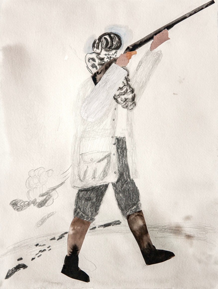 collage work on paper