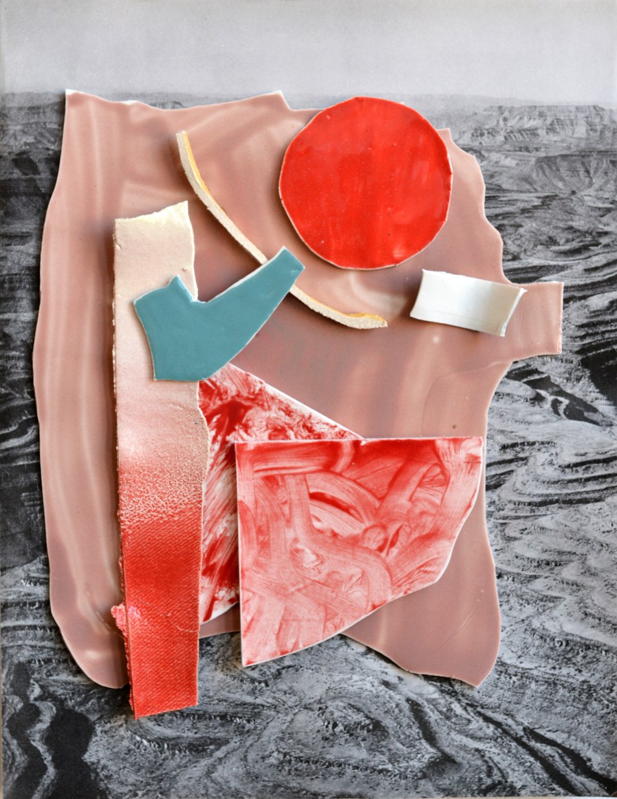 ceramic on print by Marjolijn de Wit