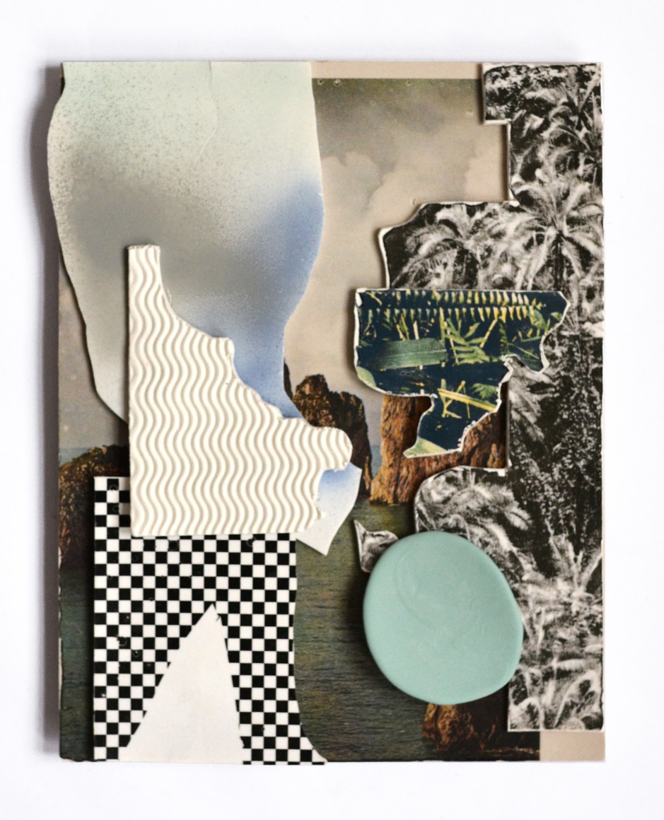 Ceramic on print work by Marjolijn de Wit