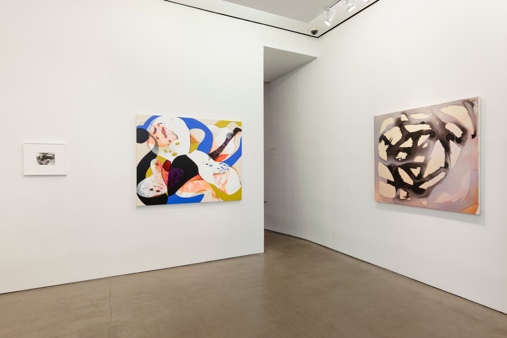 Installation of paintings and works on paper