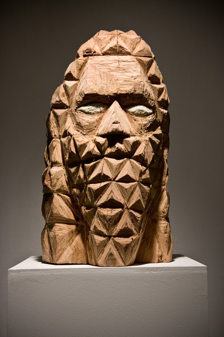 Wood sculpture by Gudmundur Thoroddsen