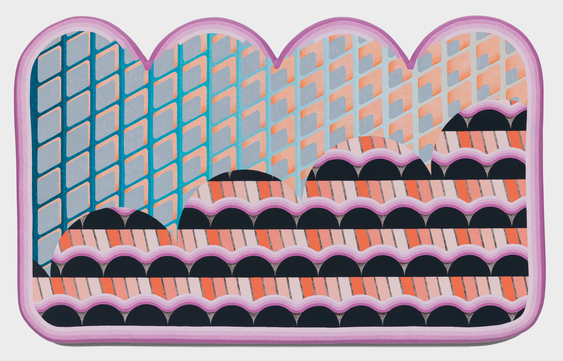 Shaped painting by Mark Joshua Epstein