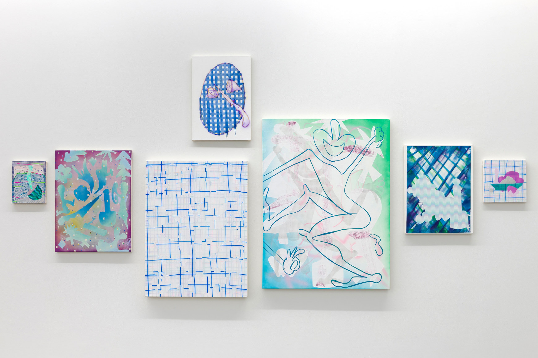 Installation of paintings by Todd Kelly