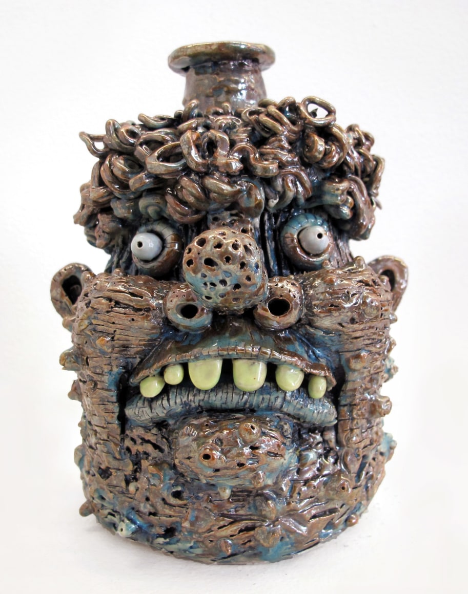 Blue and Orange Jug, 2015, Porcelain