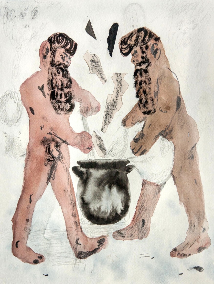 collage work on paper