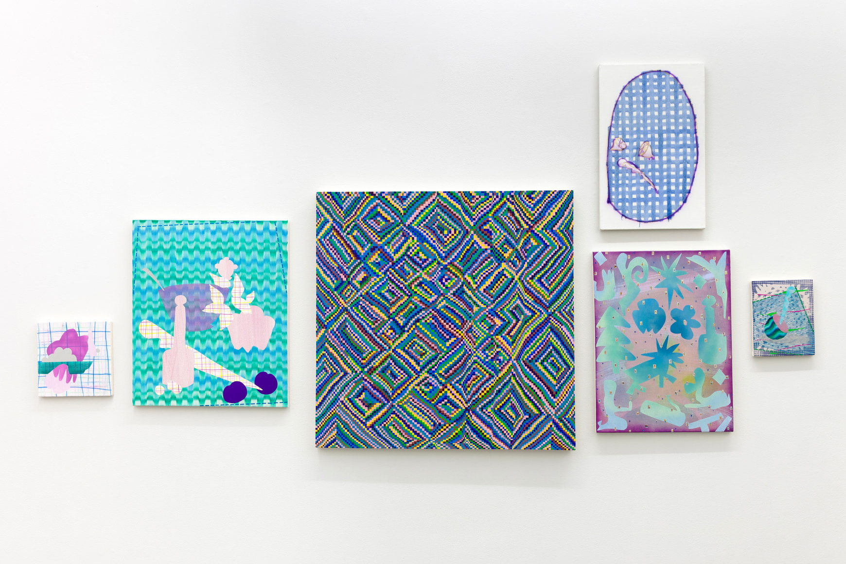 Installation of paintings by Todd Kelly