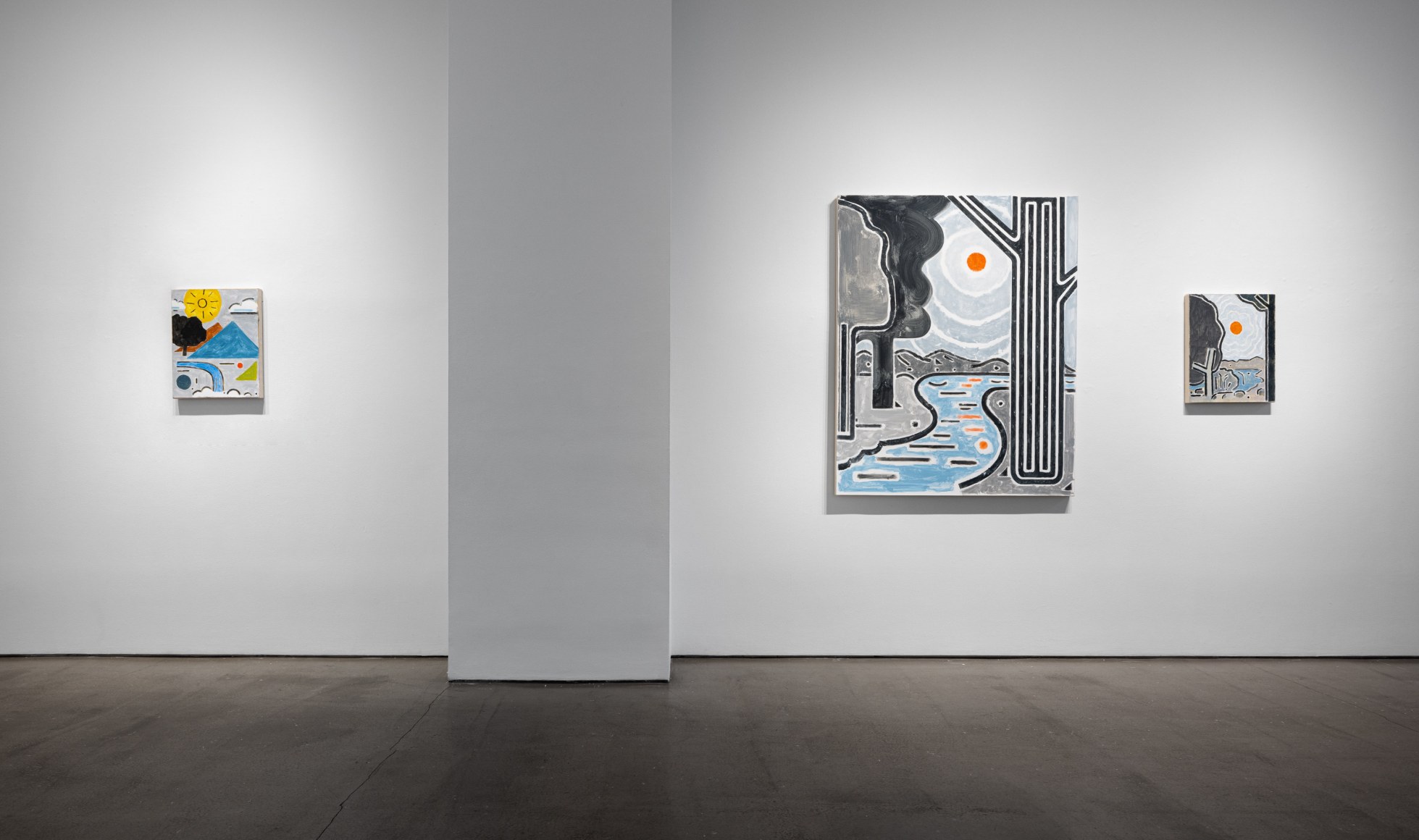Installation views, paintings by Brian Scott Campbell