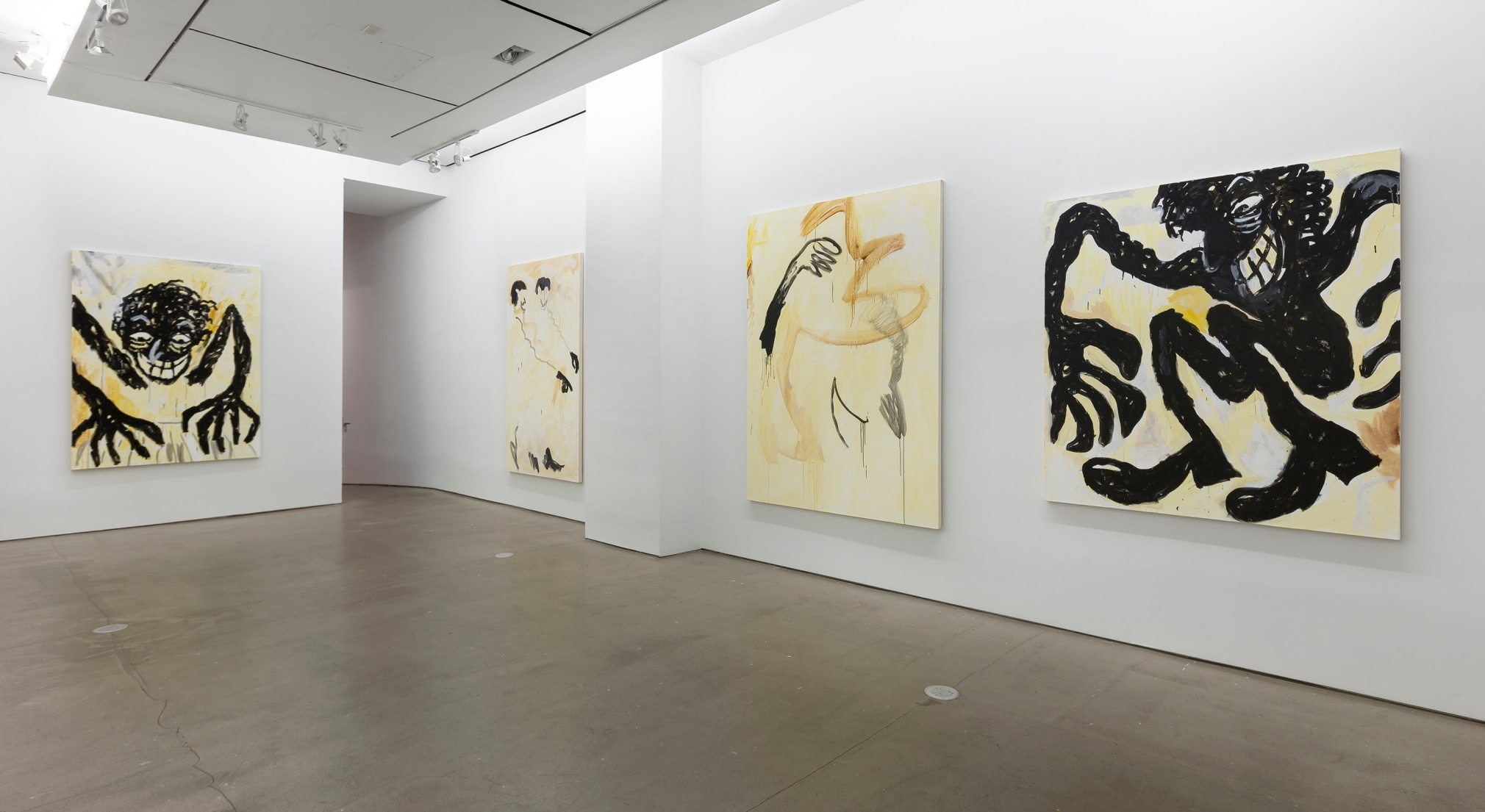 installation of paintings by Ricardo Gonzalez