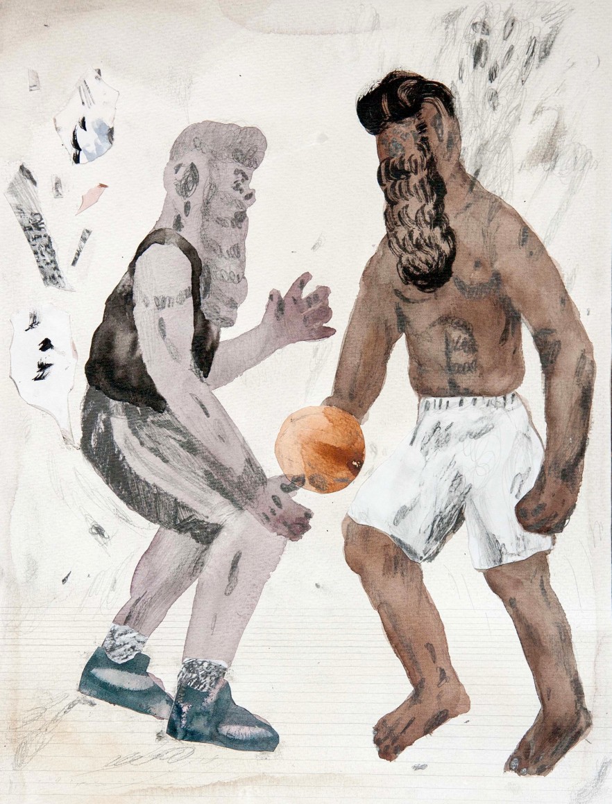 collage work on paper