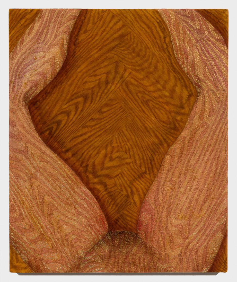 Dye and embroidery on silk by Katarina Riesing