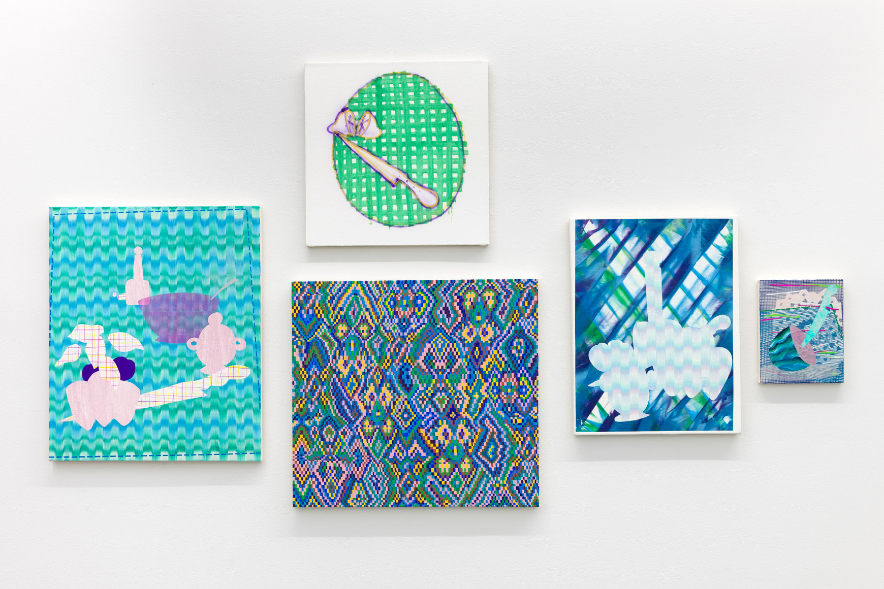 Installation of paintings by Todd Kelly