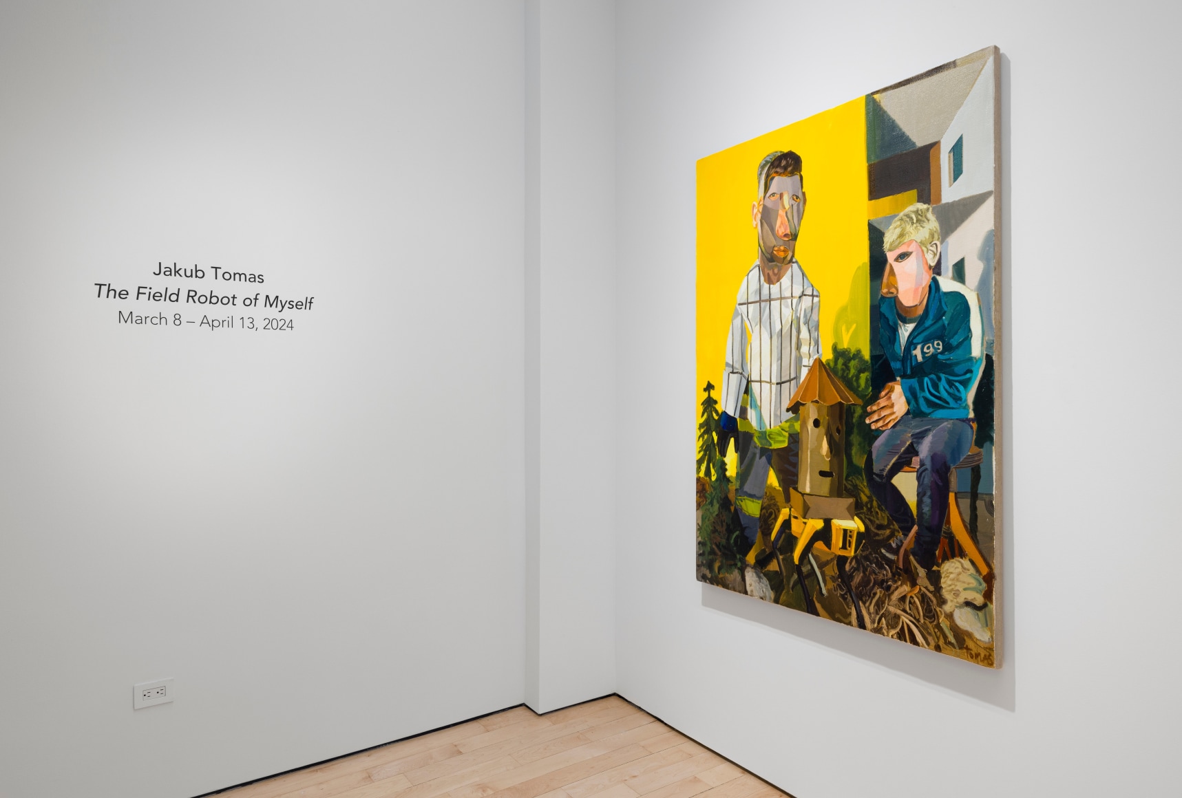 Installation view of Jakub Tomas's "The Field Robot of Myself"