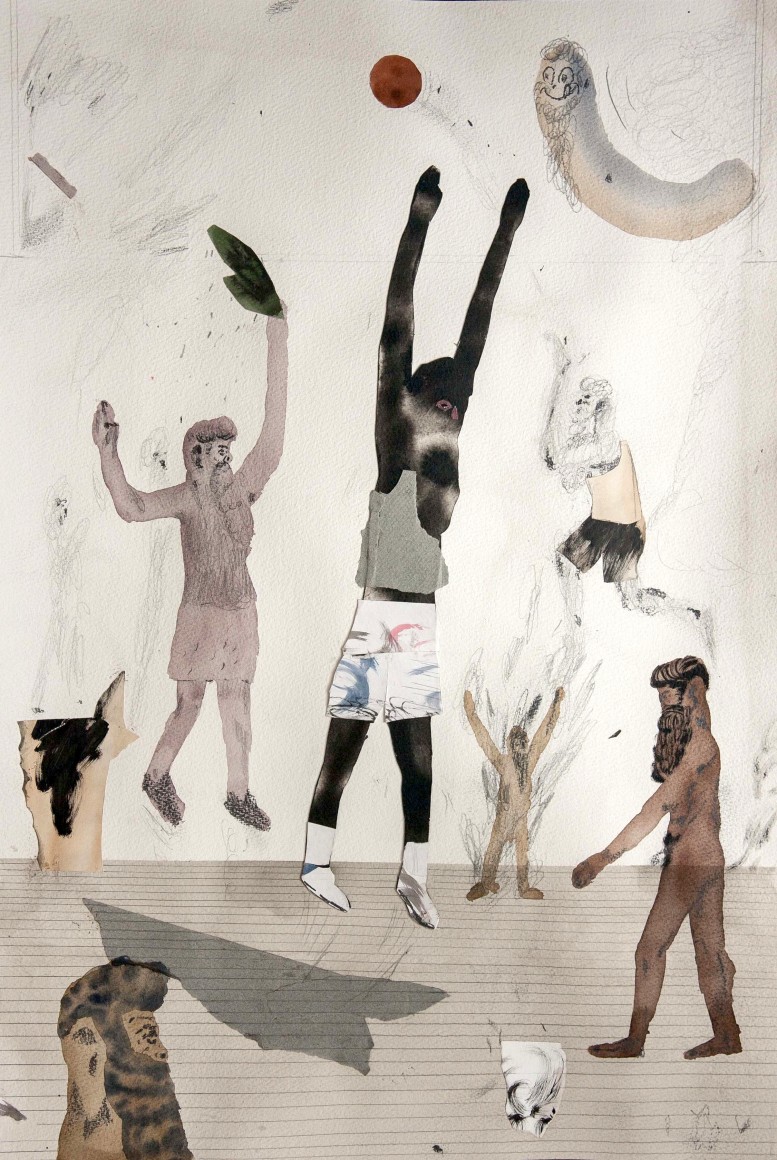 collage work on paper