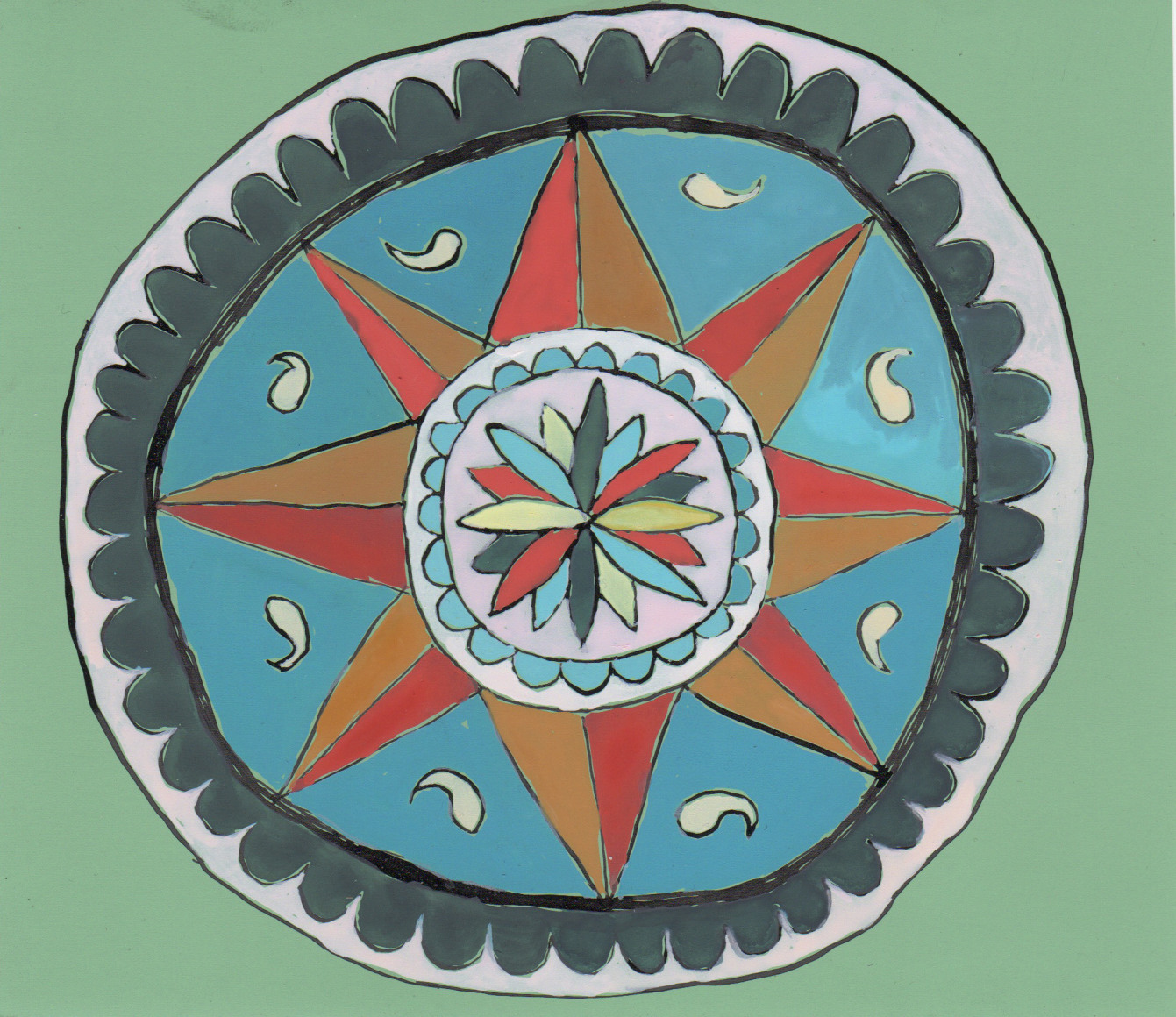 work on paper by Rebecca Morgan