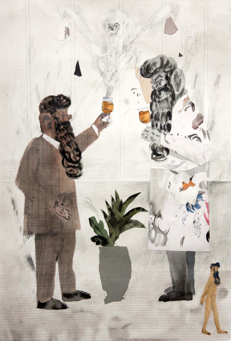 collage work on paper