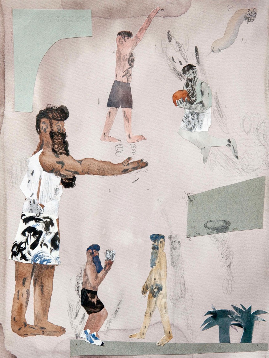 collage work on paper