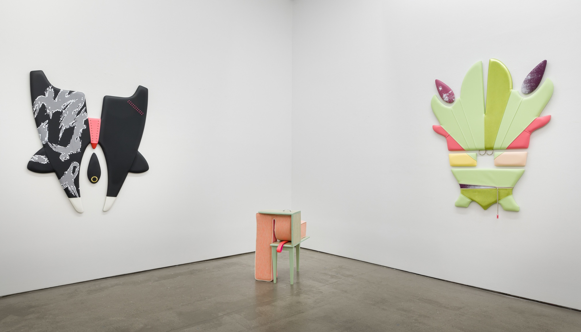 Installation of vinyl floor and wall sculptures by Trish Tillman