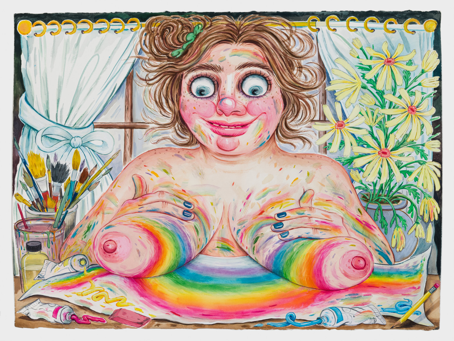 work on paper by Rebecca Morgan