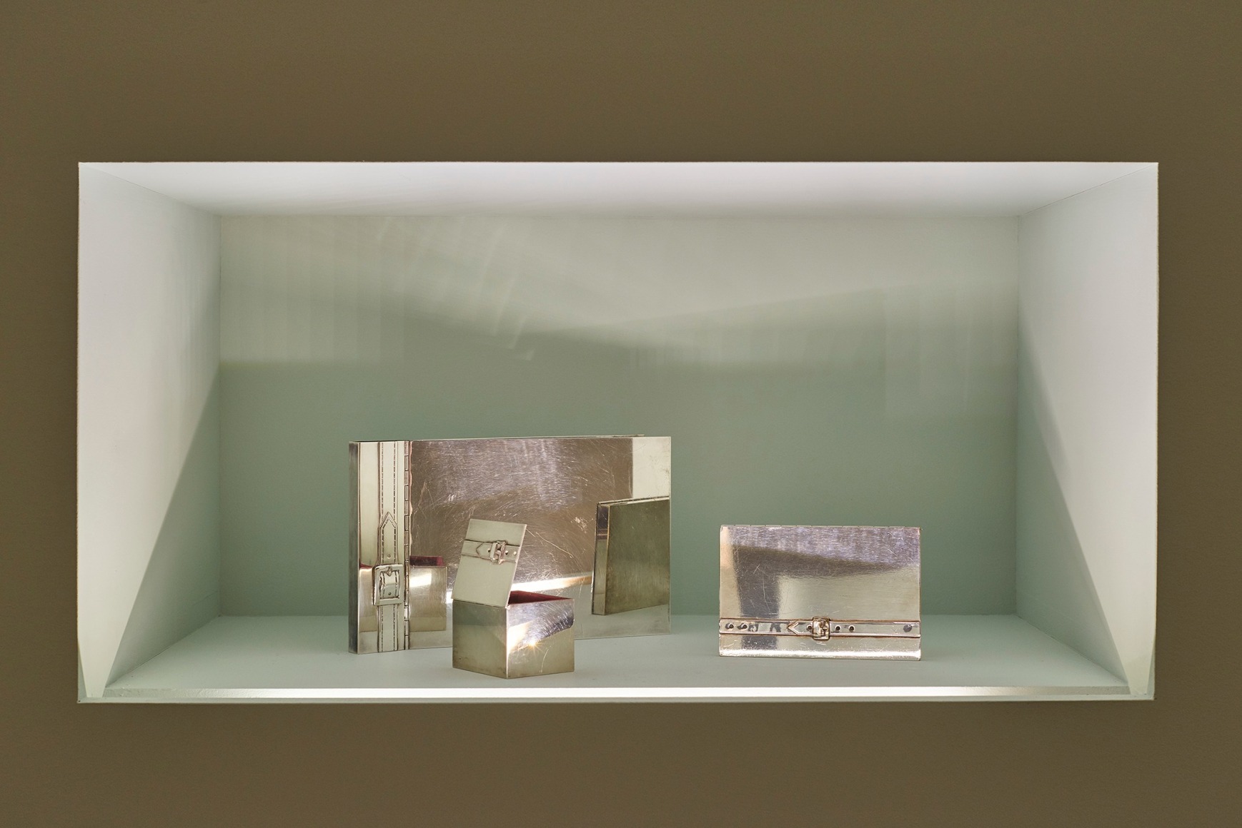 Similar model shown in installation view of&nbsp;Maria Pergay: Wonder Room, November 17, 2016 - February 11, 2017, &nbsp;