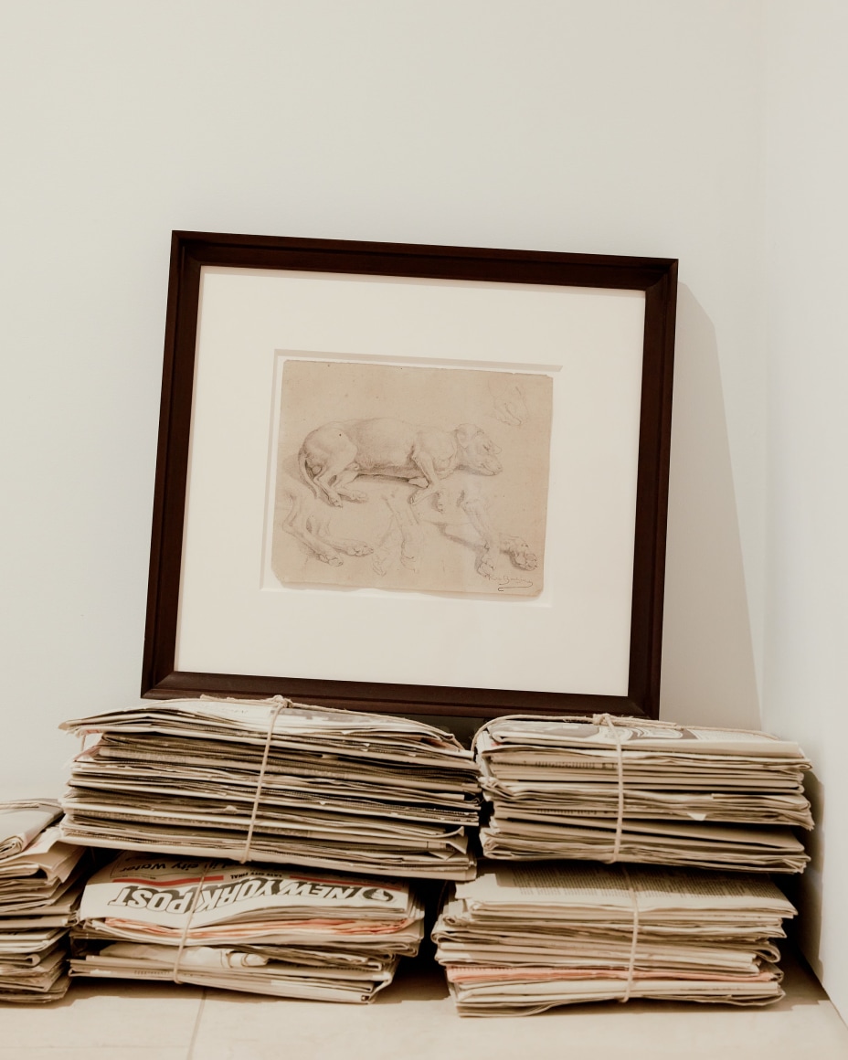 Installation view of the Robert Gober exhibition in the gallery. Various angles and artworks are captured in the frame.