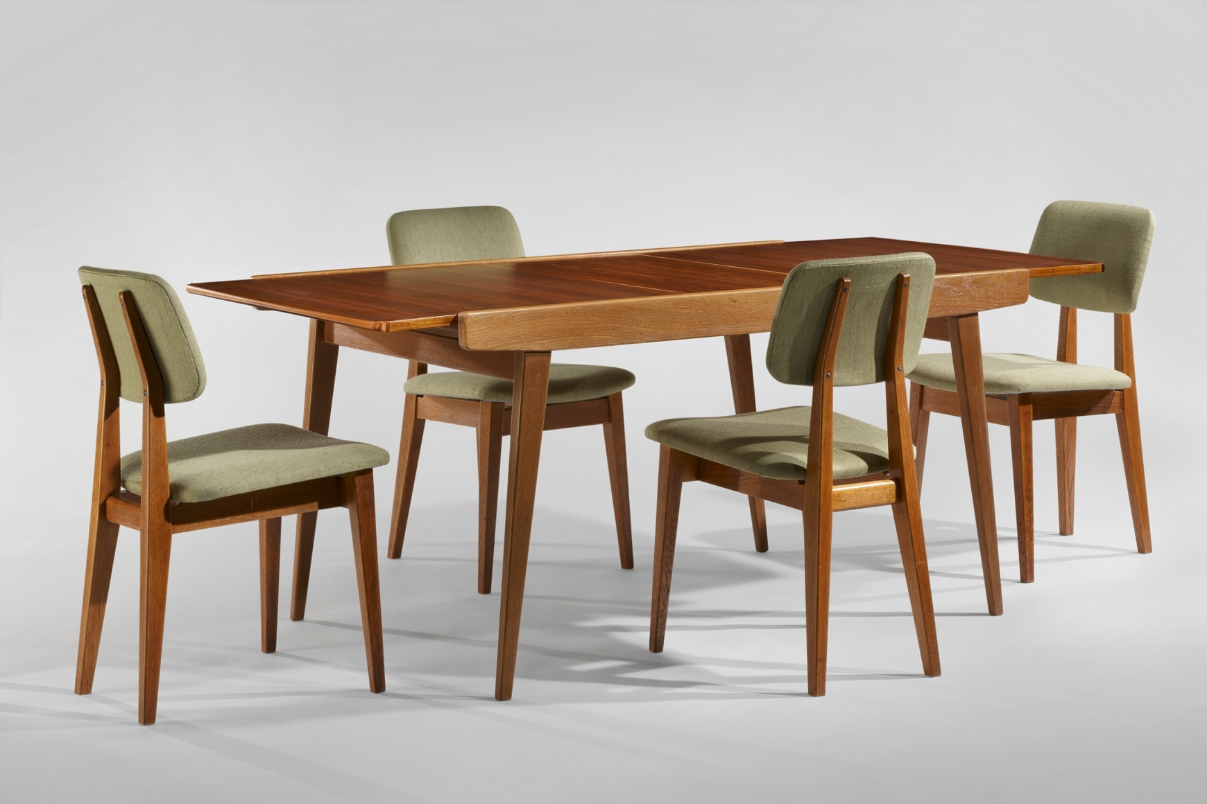 Pierre Guariche - Dining Table and Set of 6 Chairs - Works - Demisch Danant